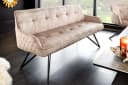 riess-ambiente Sitzbank EUPHORIA Retro Samt Beige/Schwarz Bild 1