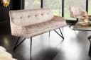 riess-ambiente Sitzbank EUPHORIA Retro Samt Beige/Schwarz Bild 2