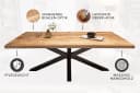 riess-ambiente Esstisch GALAXIE 160cm Massivholz Stern-Gestell Industrial Bild 3