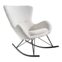 riess-ambiente Schaukelstuhl SCANDINAVIA SWING Weiß Schwarz Bouclé Bild 1