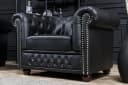 riess-ambiente Chesterfield-Sessel 110cm Matt Schwarz Kunstleder Bild 3