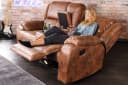 riess-ambiente TV-Sessel HOLLYWOOD antik braun 2-Sitzer Relax Bild 1