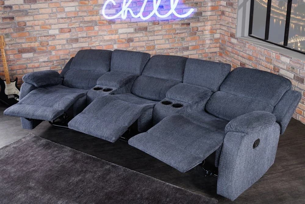 riess-ambiente TV-Sessel HOLLYWOOD 3-Sitzer Grau Relax-Funktion - Bild 3