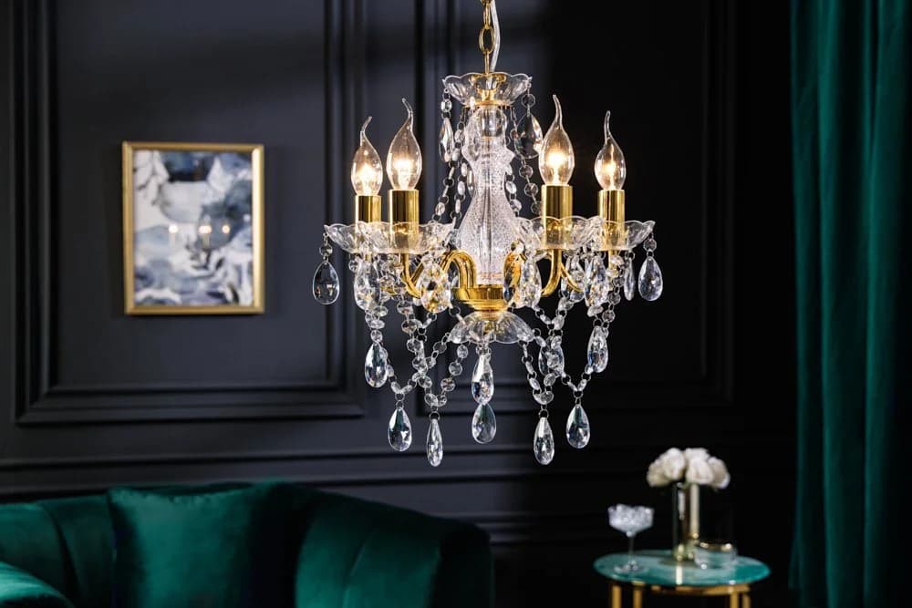 riess-ambiente Kronleuchter DIAMONDS S 40cm Gold Barock Acryl - Bild 2