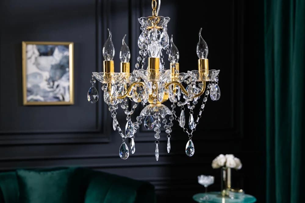 riess-ambiente Kronleuchter DIAMONDS S 40cm Gold Barock Acryl - Bild 3