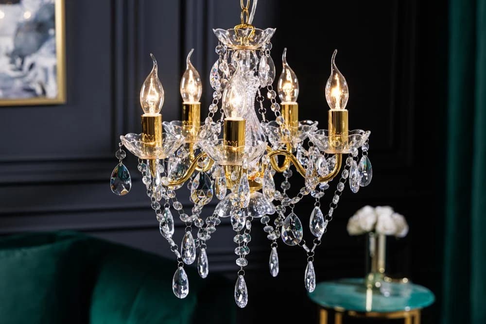 riess-ambiente Kronleuchter DIAMONDS S 40cm Gold Barock Acryl - Bild 4
