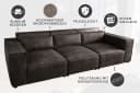riess-ambiente 3-Sitzer Sofa BOSSA NOVA antik dunkelgrau Modern Bild 4