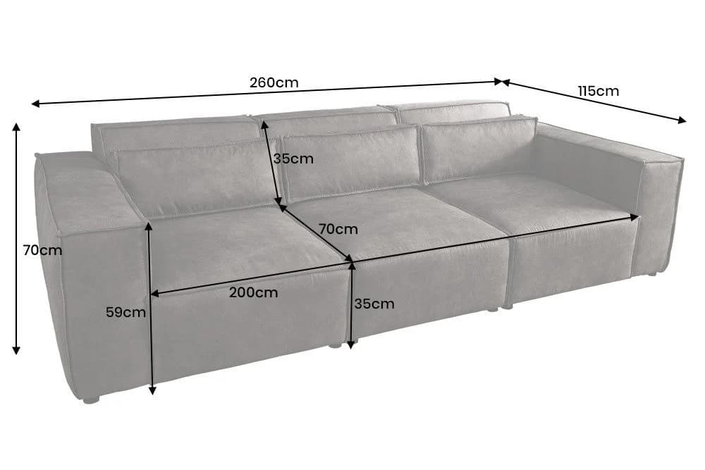riess-ambiente 3-Sitzer Sofa BOSSA NOVA antik dunkelgrau Modern - Bild 5