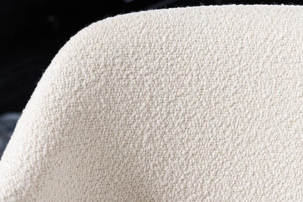 riess-ambiente Stuhl VOGUE Weiß Bouclé Schwarze Metallbeine Retro - Bild 5