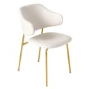 riess-ambiente Armlehnstuhl VOGUE Weiß/Gold Bouclé Retro Design Bild 1