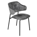 riess-ambiente Armlehnstuhl VOGUE Grau Schwarz Samt Metall Retro Design Bild 1