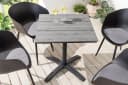 riess-ambiente Gartentisch DESIGNO 70cm Schwarz/Grau WPC Aluminium Bild 2