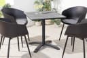 riess-ambiente Gartentisch DESIGNO 70cm Schwarz/Grau WPC Aluminium Bild 3