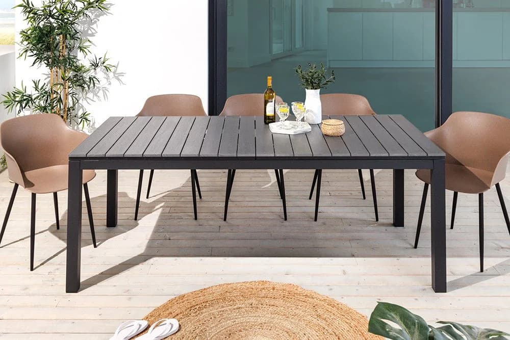 riess-ambiente Gartentisch DESIGNO Grau Aluminium Ausziehbar