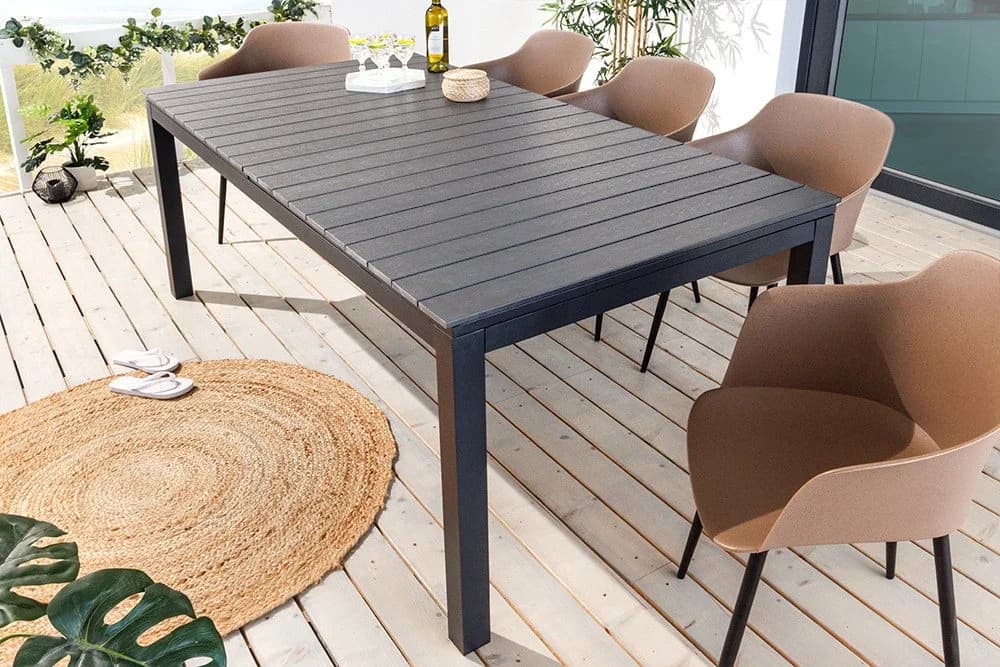 riess-ambiente Gartentisch DESIGNO Grau Aluminium Ausziehbar - Bild 4