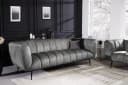 riess-ambiente Sofa NOBLESSE 225cm Grau Schwarz Samt Retro Bild 1