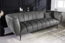 riess-ambiente Sofa NOBLESSE 225cm Grau Schwarz Samt Retro Bild 2