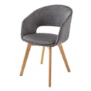 riess-ambiente Stuhl NORDIC STAR Grau Strukturstoff Massivholz Armlehne Bild 1