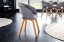 riess-ambiente Stuhl NORDIC STAR Grau Strukturstoff Massivholz Armlehne Bild 2