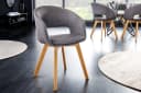 riess-ambiente Stuhl NORDIC STAR Grau Strukturstoff Massivholz Armlehne Bild 3