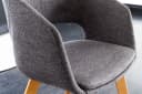 riess-ambiente Stuhl NORDIC STAR Grau Strukturstoff Massivholz Armlehne Bild 4