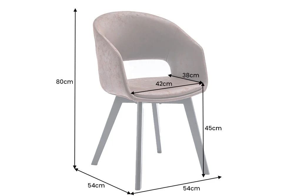 riess-ambiente Polsterstuhl NORDIC STAR antik braun mit Armlehne - Bild 5
