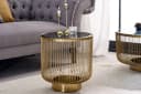 riess-ambiente Beistelltisch VARIATION Ø50cm Gold/Schwarz Glas Metall Bild 1