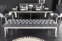 riess-ambiente Sitzbank CASTLE DELUXE Grau Silber Samt Edelstahl Bild 1