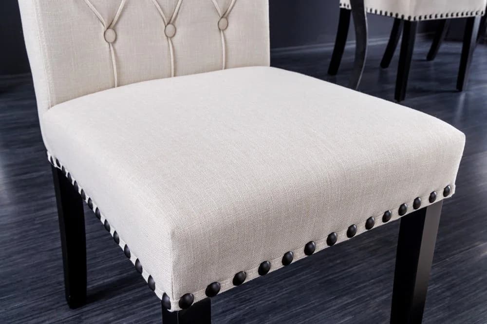 riess-ambiente Polsterstuhl CASTLE Beige Chesterfield Design - Bild 5