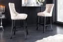 riess-ambiente Barhocker CASTLE Beige Schwarz Landhausstil Bild 1