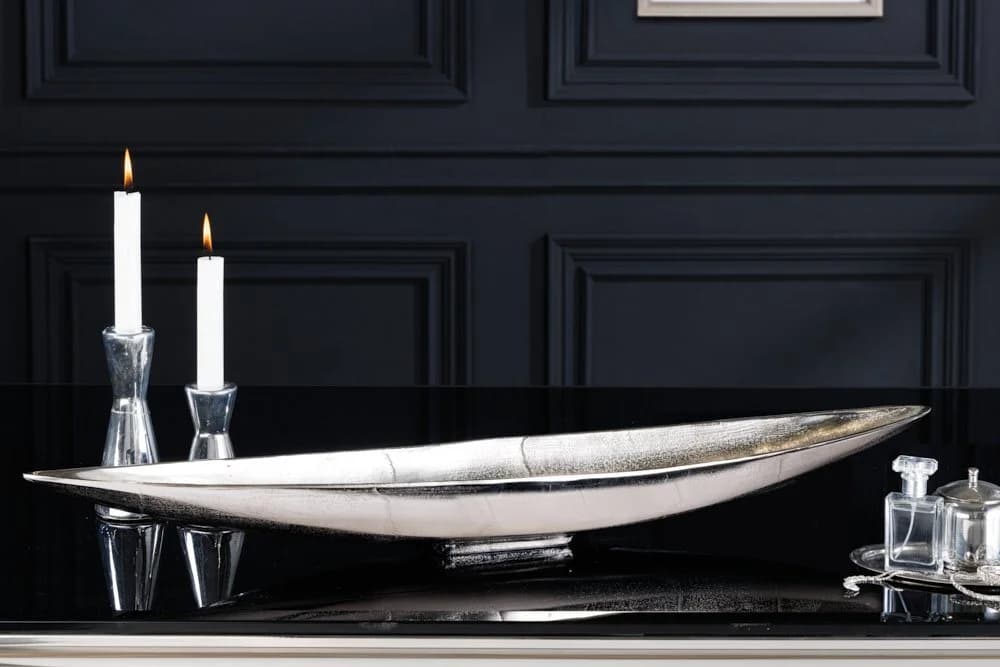 riess-ambiente Dekoschale SILVER LEAF 80cm silber - Bild 2