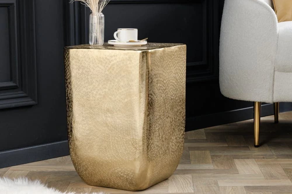 riess-ambiente Beistelltisch UNIT 45cm Gold Hammerschlag Design - Bild 2