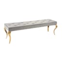 riess-ambiente Sitzbank MODERN BAROCK Grau Samt Gold Bild 1