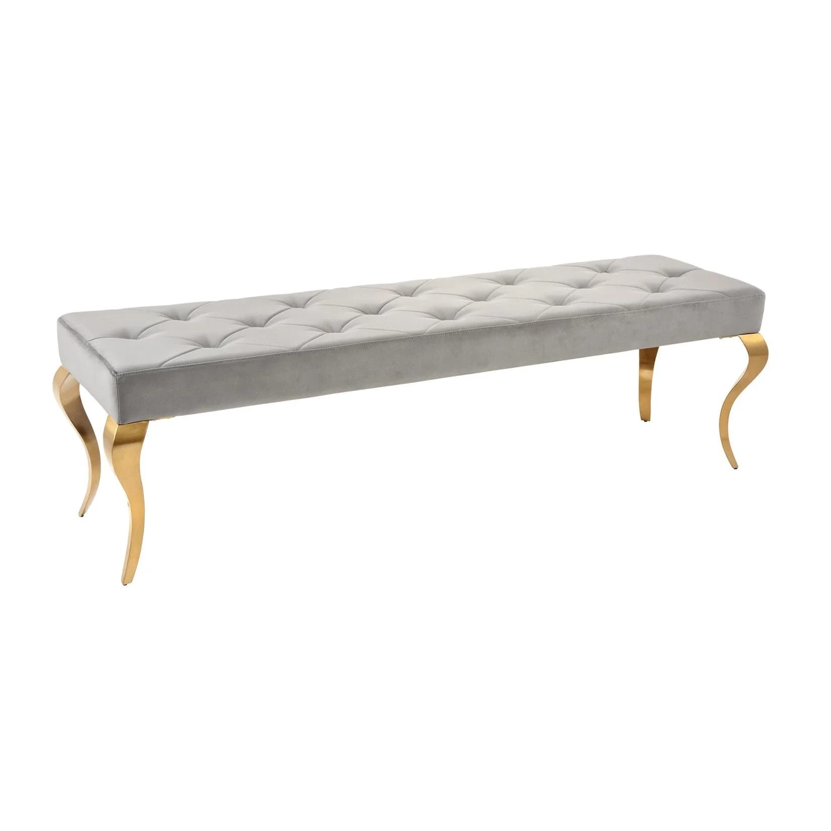riess-ambiente Sitzbank MODERN BAROCK Grau Samt Gold