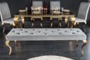 riess-ambiente Sitzbank MODERN BAROCK Grau Samt Gold Bild 2