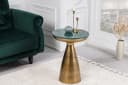 riess-ambiente Beistelltisch ELEMENTS 60cm Gold Grün Marmor Bild 3