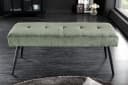 riess-ambiente Sitzbank BOUTIQUE 100cm Grün Schwarz Cord Metallbeine Bild 2