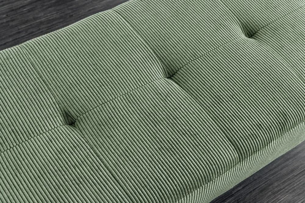 riess-ambiente Sitzbank BOUTIQUE 100cm Grün Schwarz Cord Metallbeine - Bild 3