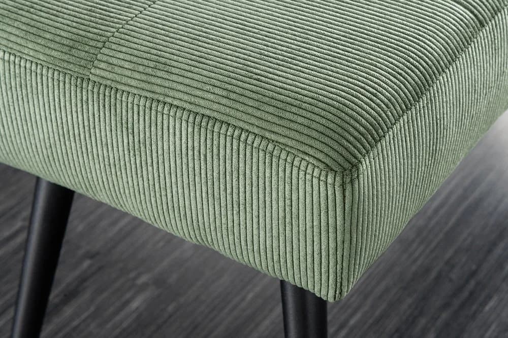 riess-ambiente Sitzbank BOUTIQUE 100cm Grün Schwarz Cord Metallbeine - Bild 5