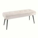 riess-ambiente Sitzbank BOUTIQUE 100cm Champagner Samt Schwarz Metallbeine Bild 1