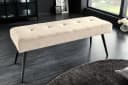 riess-ambiente Sitzbank BOUTIQUE 100cm Champagner Samt Schwarz Metallbeine Bild 3