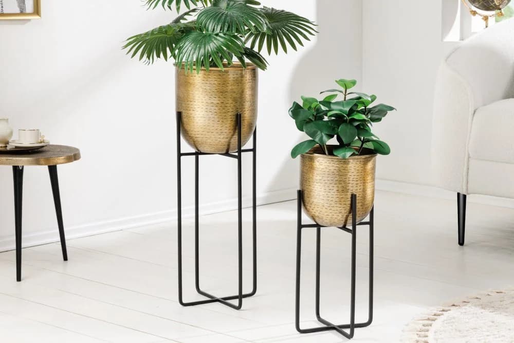 riess-ambiente Übertopf UNIT 70/50cm Gold Hammerschlag-Design - Bild 2