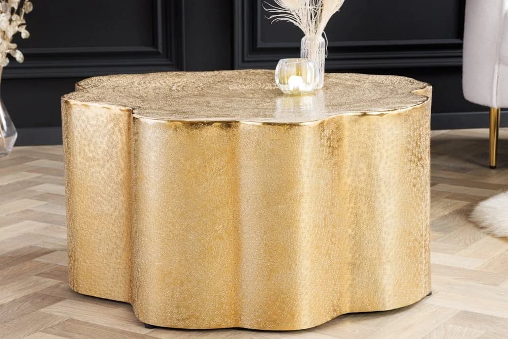 riess-ambiente Couchtisch ORGANIC ORIENT 75cm gold Handarbeit - Bild 2