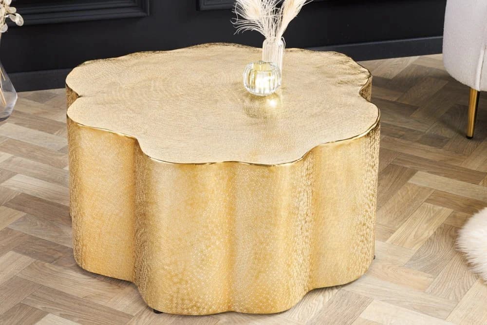 riess-ambiente Couchtisch ORGANIC ORIENT 75cm gold Handarbeit - Bild 3