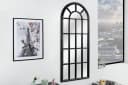 riess-ambiente Wandspiegel CASTILLO 140cm Schwarz Pinienholz Fenster-Design Bild 1