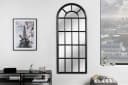 riess-ambiente Wandspiegel CASTILLO 140cm Schwarz Pinienholz Fenster-Design Bild 3