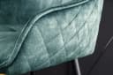 riess-ambiente Barhocker EUPHORIA petrol/schwarz Samt mit Lehne Bild 5