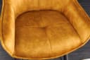 riess-ambiente Barhocker EUPHORIA Senfgelb Schwarz Samt Metall Bild 4