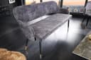 Riess Ambiente Sitzbank PARIS 160cm Grau Samt Retro Metallbeine Gold Bild 4