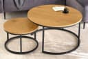 riess-ambiente Couchtisch-Set ELEGANCE 2-tlg. rund 80cm Wildeichen-Optik schwarz Bild 3